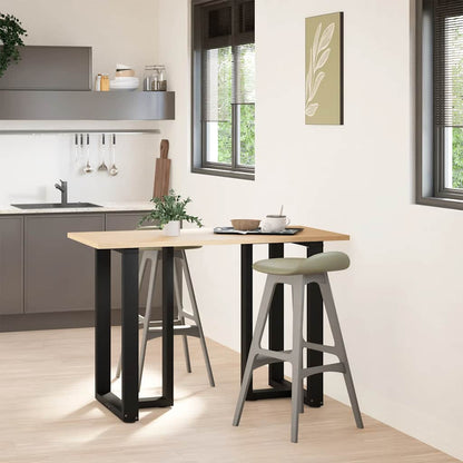 Gambe Tavolo Bar a Forma T 2 pz Nero 60x35x(90-91) cm Acciaio - homemem39