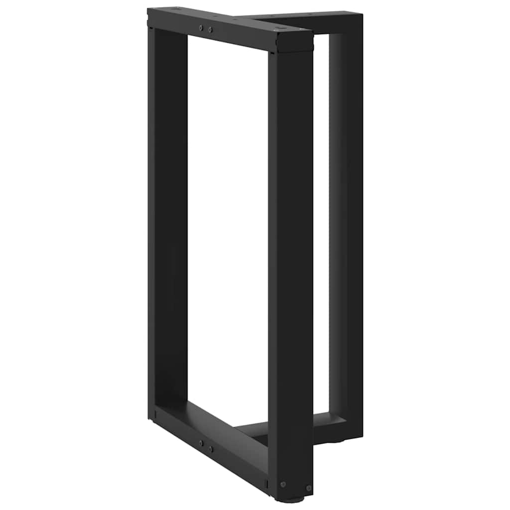 Gambe Tavolo Bar a Forma T 2 pz Nero 60x35x(90-91) cm Acciaio - homemem39