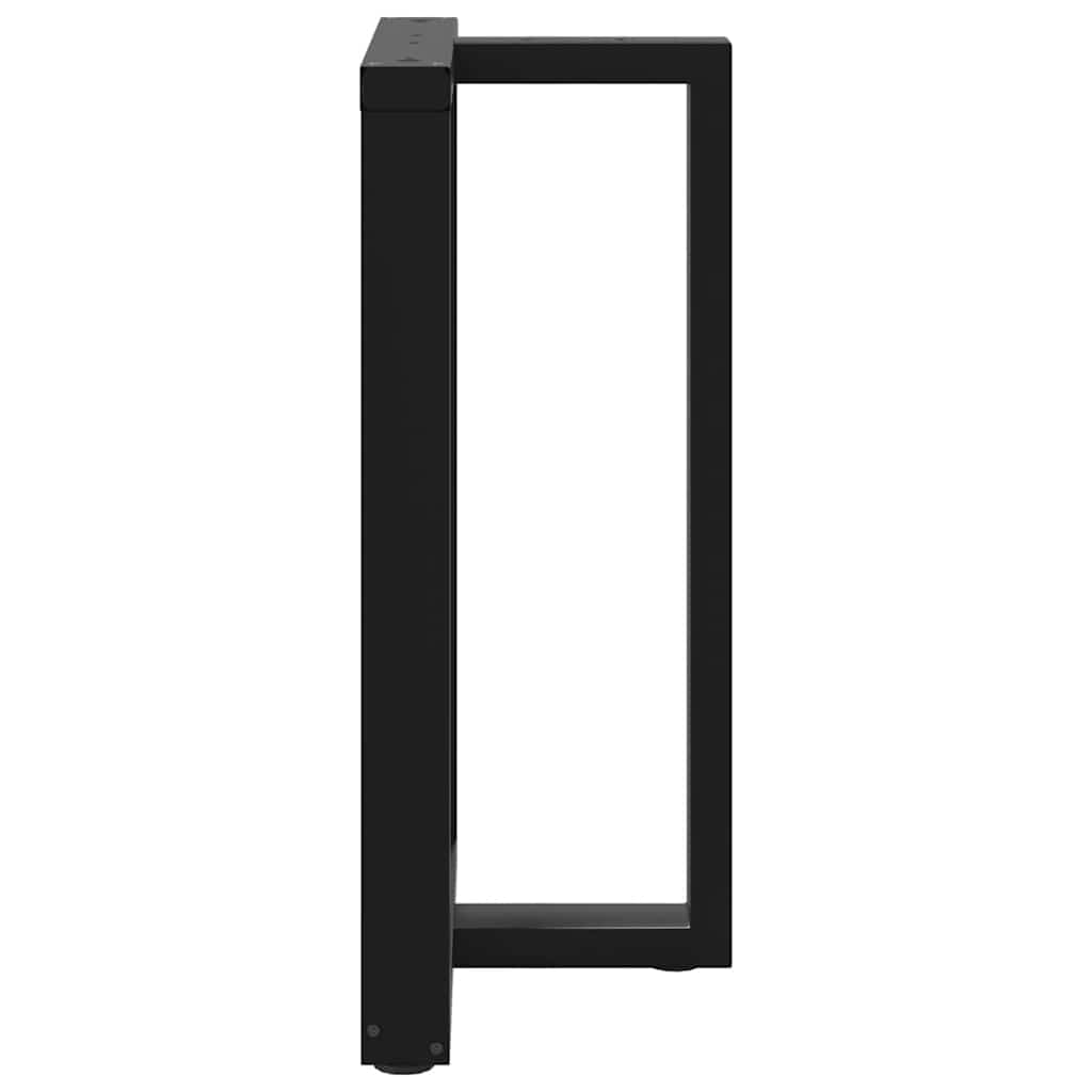 Gambe Tavolo Bar a Forma T 2 pz Nero 60x35x(90-91) cm Acciaio - homemem39