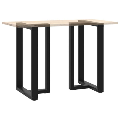 Gambe Tavolo Bar a Forma T 2 pz Nero 60x35x(90-91) cm Acciaio - homemem39