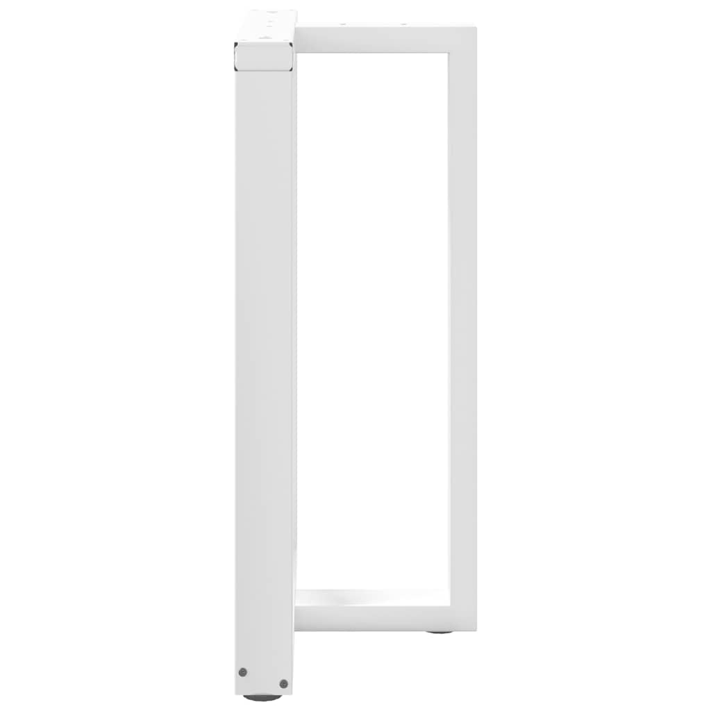 Gambe per tavolo da bar forma T 2 pz bianche 60x35x(90-91) cm
