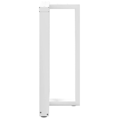 Gambe per tavolo da bar forma T 2 pz bianche 60x35x(90-91) cm