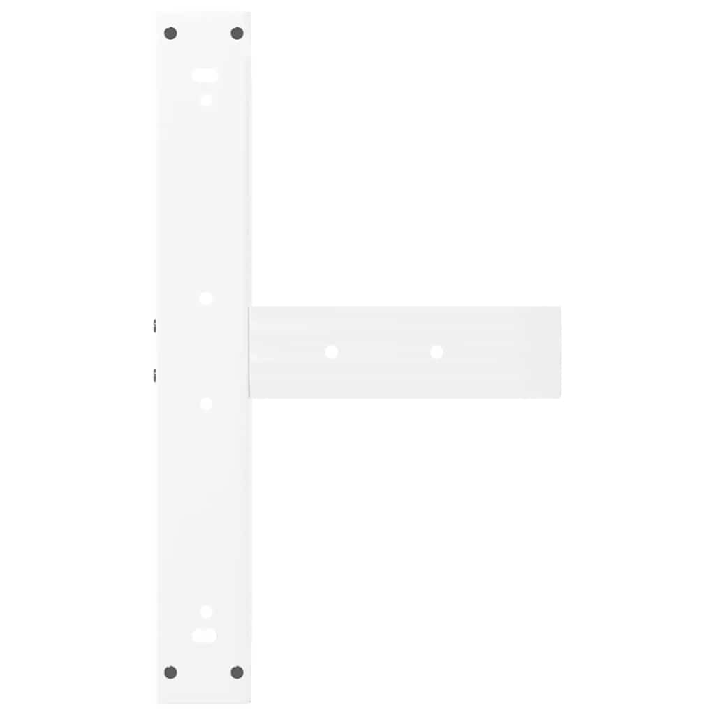 Gambe per tavolo da bar forma T 2 pz bianche 60x35x(90-91) cm