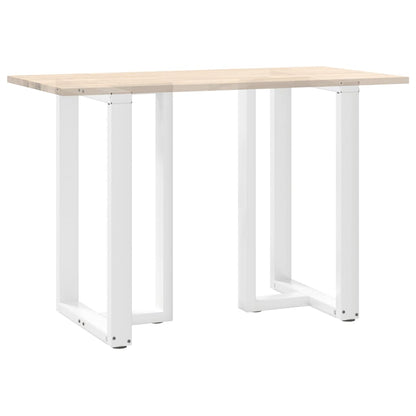 Gambe per tavolo da bar forma T 2 pz bianche 60x35x(90-91) cm