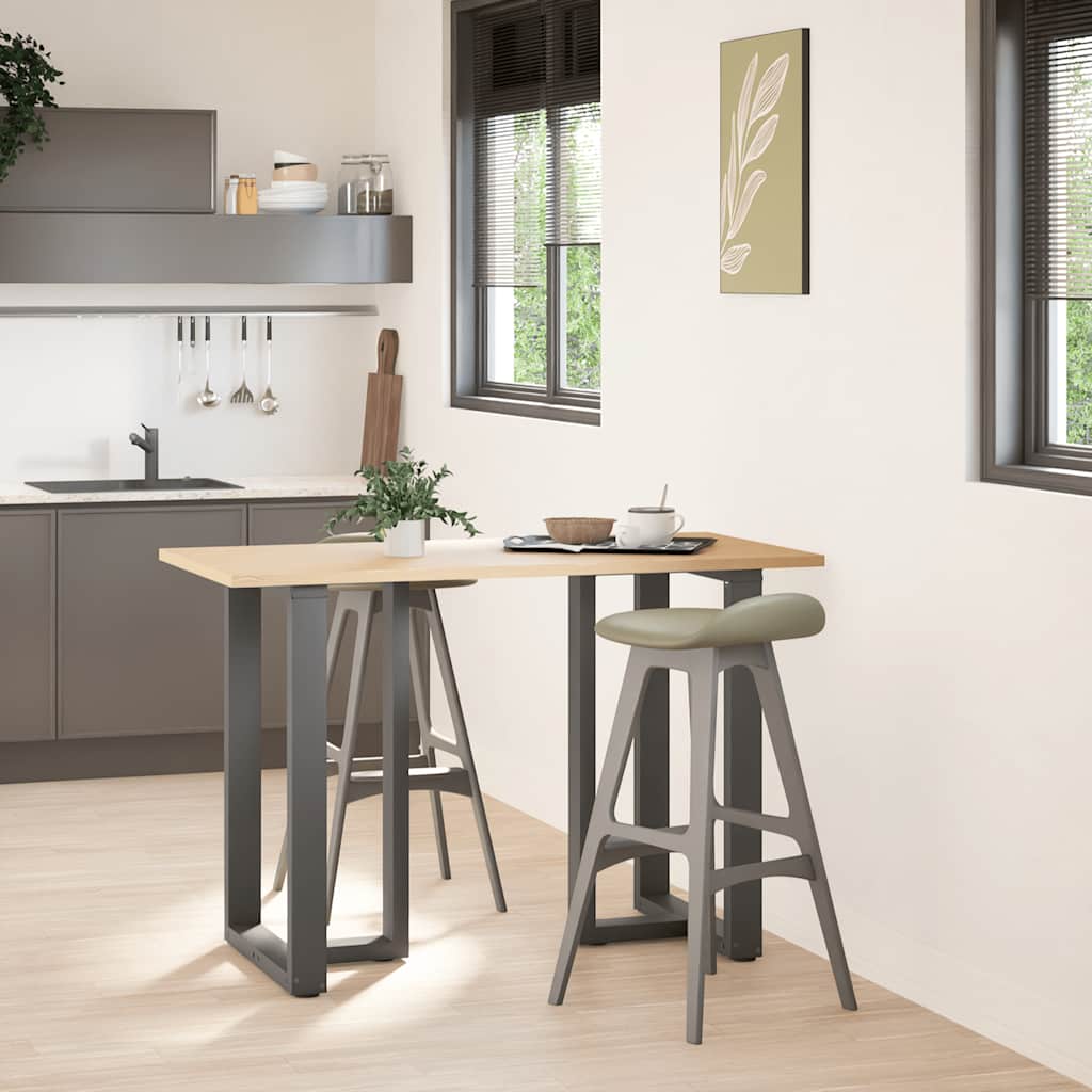 Gambe per tavolo da bar a forma di T 2 pz Antracite 60x35x(90-91) cm Acciaio - homemem39