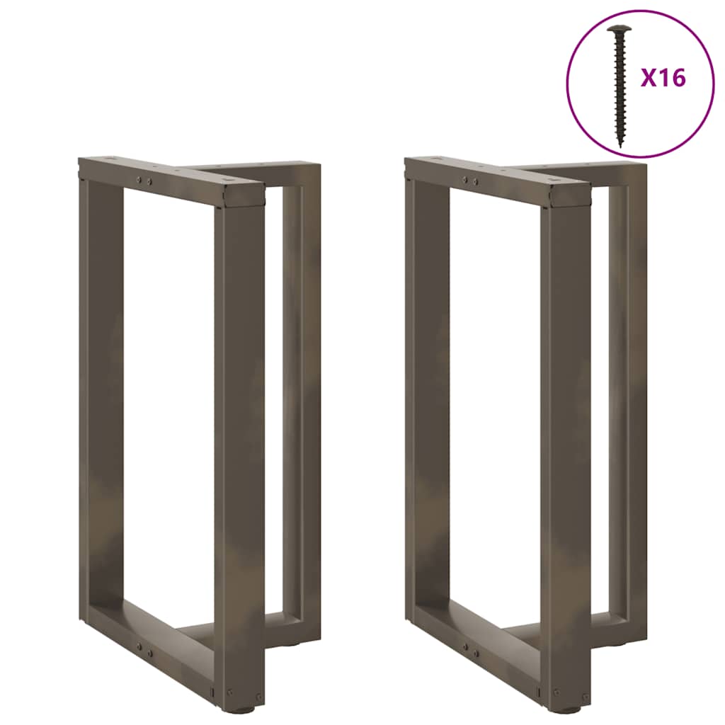 Gambe Tavolo Bar Forma T 2 pz Naturale 60x35x(91-92)cm Acciaio - homemem39