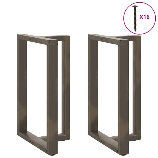 Gambe Tavolo Bar Forma T 2 pz Naturale 60x35x(91-92)cm Acciaio - homemem39
