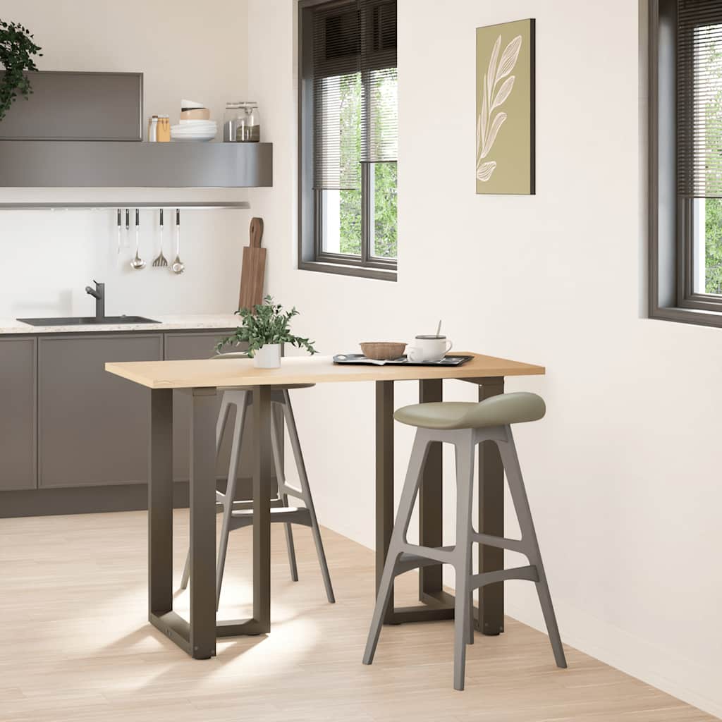 Gambe Tavolo Bar Forma T 2 pz Naturale 60x35x(91-92)cm Acciaio - homemem39