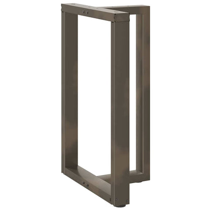 Gambe Tavolo Bar Forma T 2 pz Naturale 60x35x(91-92)cm Acciaio - homemem39