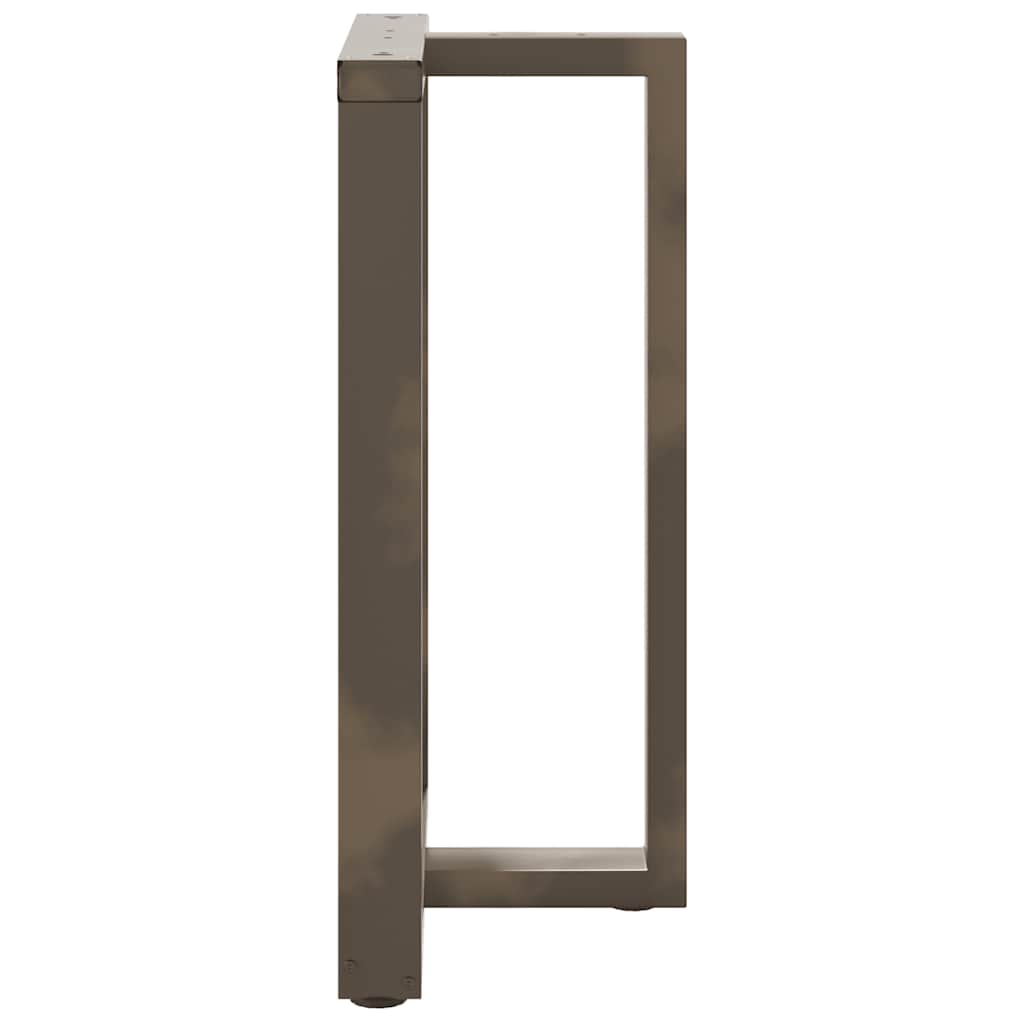 Gambe Tavolo Bar Forma T 2 pz Naturale 60x35x(91-92)cm Acciaio - homemem39