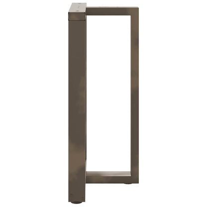 Gambe Tavolo Bar Forma T 2 pz Naturale 60x35x(91-92)cm Acciaio - homemem39