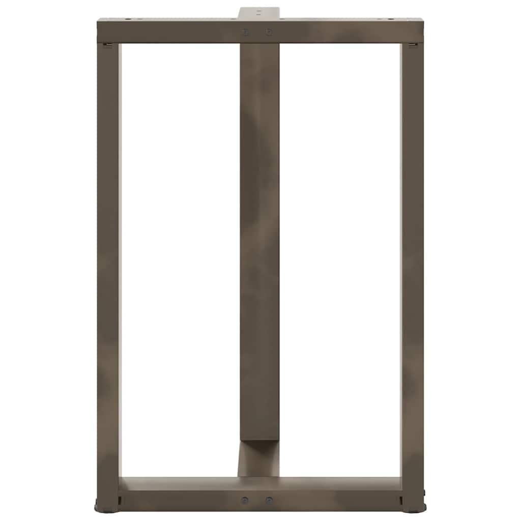 Gambe Tavolo Bar Forma T 2 pz Naturale 60x35x(91-92)cm Acciaio - homemem39