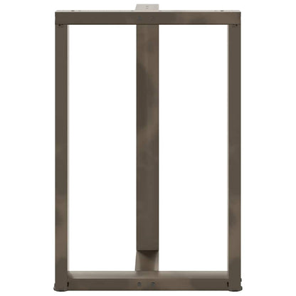 Gambe Tavolo Bar Forma T 2 pz Naturale 60x35x(91-92)cm Acciaio - homemem39