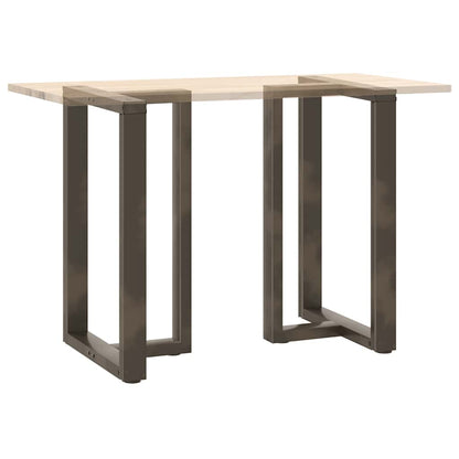Gambe Tavolo Bar Forma T 2 pz Naturale 60x35x(91-92)cm Acciaio - homemem39