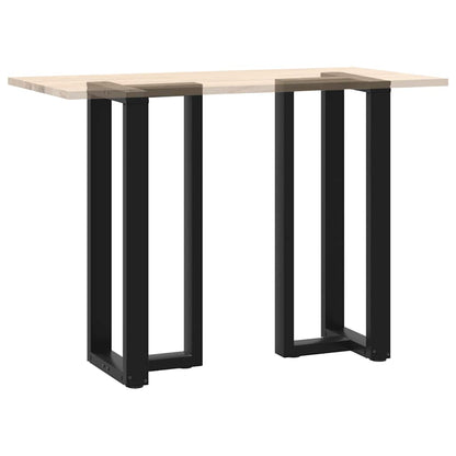 Gambe per tavolo da bar a forma di T 2 pz nere 40x35x(100-101) cm in acciaio - homemem39