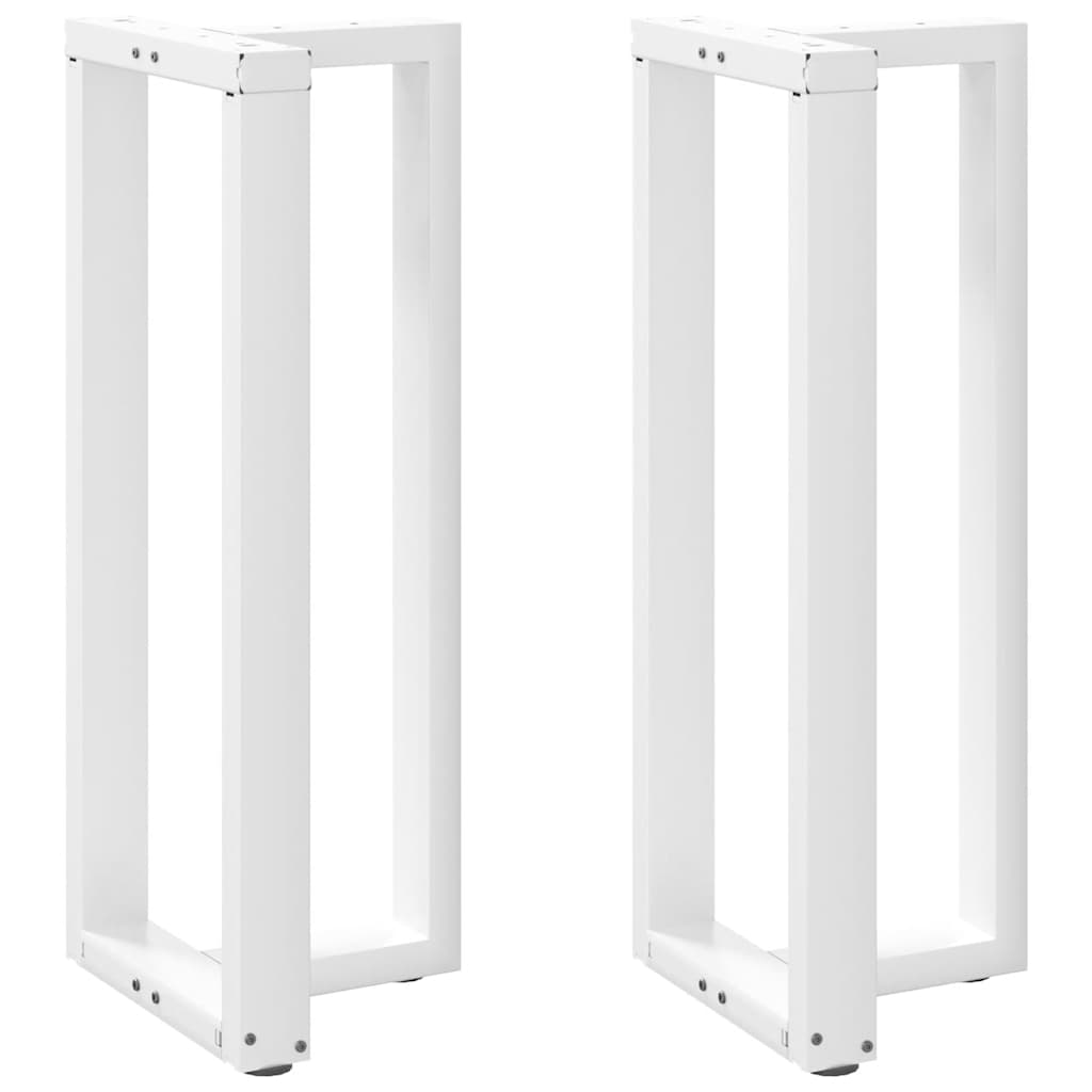 Gambe Tavolo Bar a Forma T 2pz bianco 40x35x(100-101)cm Acciaio - homemem39