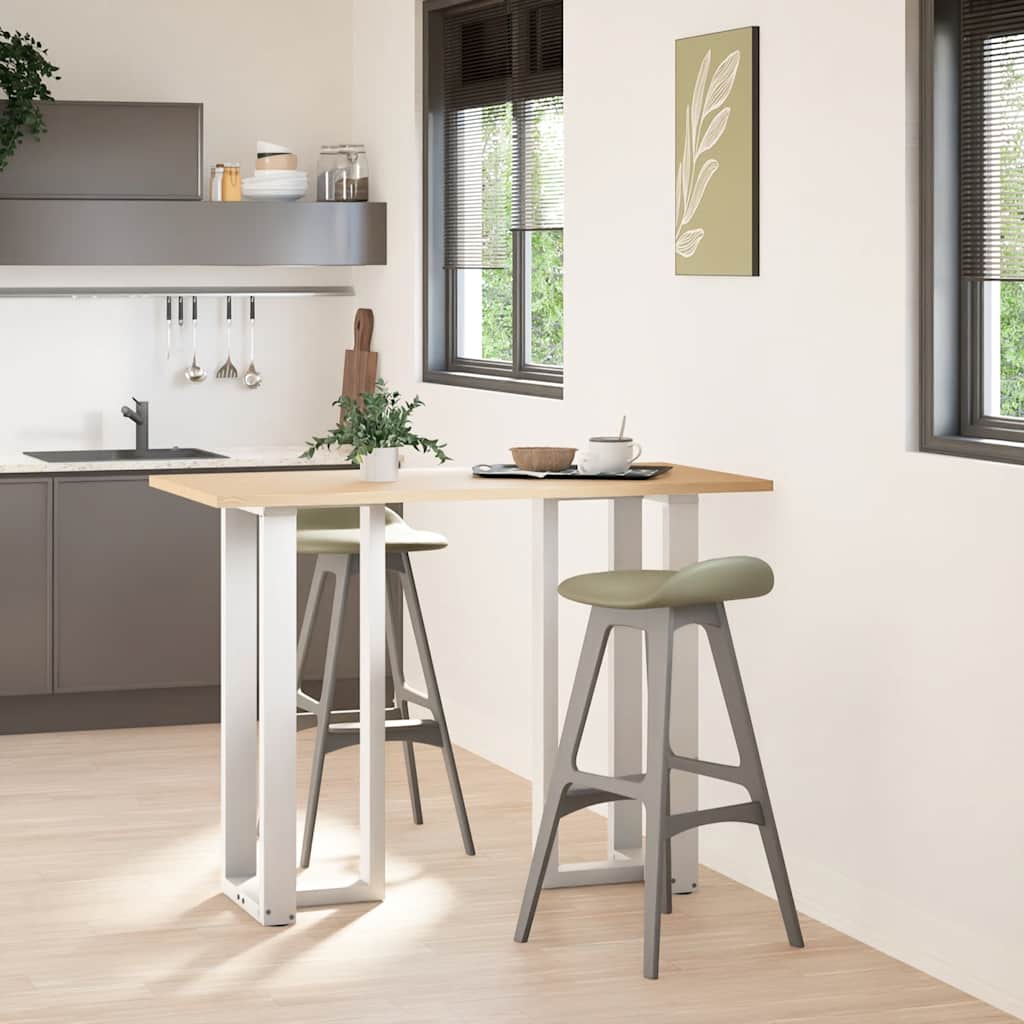 Gambe Tavolo Bar a Forma T 2pz bianco 40x35x(100-101)cm Acciaio - homemem39