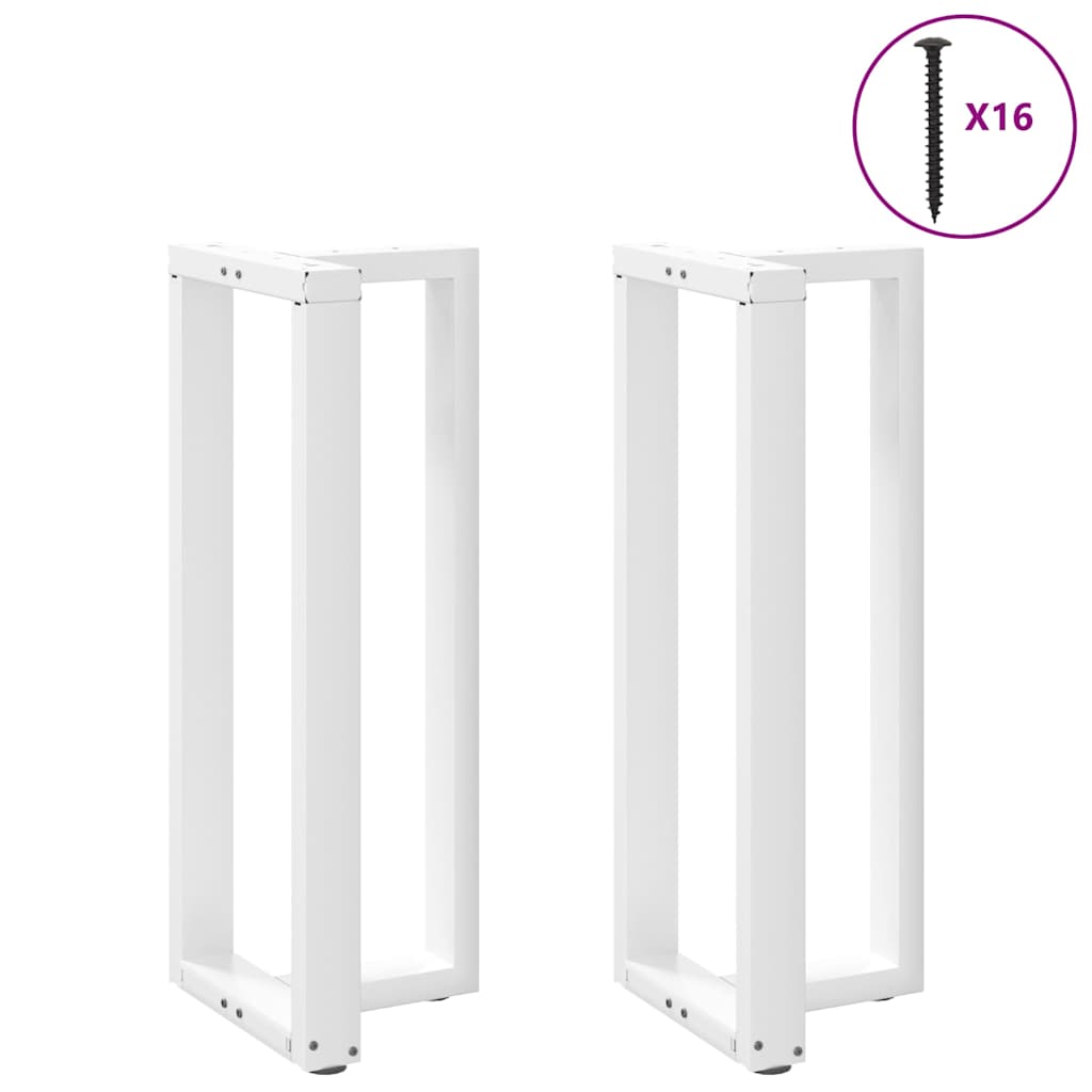 Gambe Tavolo Bar a Forma T 2pz bianco 40x35x(100-101)cm Acciaio - homemem39