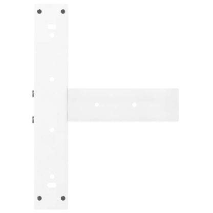 Gambe per tavolo da bar forma T 2 pz bianche 40x35x(100-101) cm