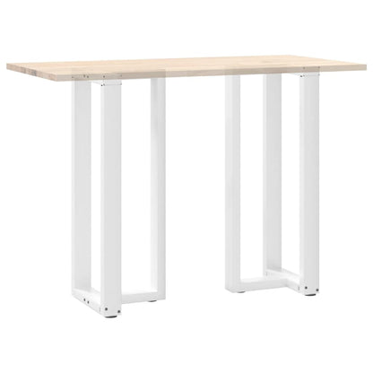 Gambe Tavolo Bar a Forma T 2pz bianco 40x35x(100-101)cm Acciaio - homemem39