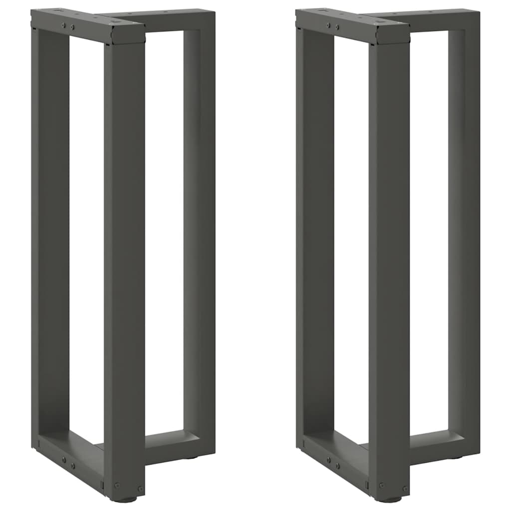 Gambe tavolo da bar forma T 2 pz Antracite 40x35x(100-101) cm