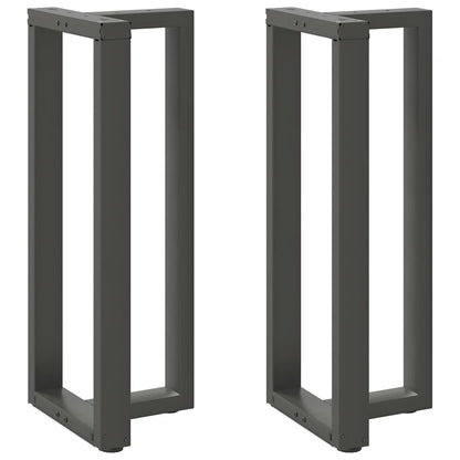 Gambe tavolo da bar forma T 2 pz Antracite 40x35x(100-101) cm
