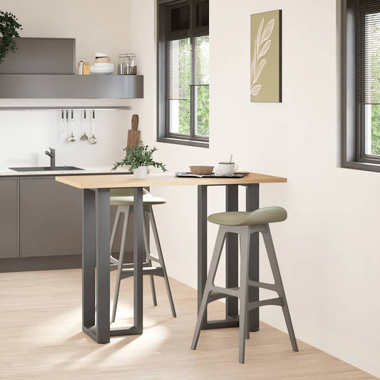 Gambe per tavolo da bar a forma di T 2 pz Antracite 40x35x(100-101) cm Acciaio