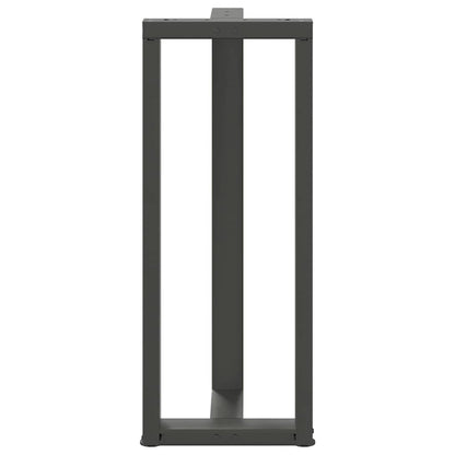 Gambe per tavolo da bar a forma di T 2 pz Antracite 40x35x(100-101) cm Acciaio