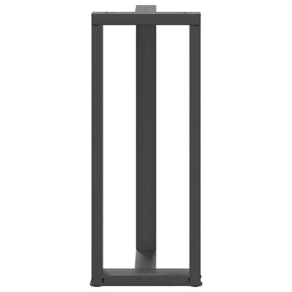 Gambe tavolo da bar forma T 2 pz Antracite 40x35x(100-101) cm
