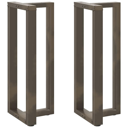 Gambe Tavolo Bar a T 2 pz Naturale 40x35x(100-101) cm Acciaio - homemem39