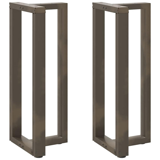 Gambe Tavolo Bar a T 2 pz Naturale 40x35x(100-101) cm Acciaio - homemem39