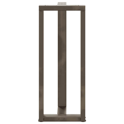 Gambe Tavolo Bar a T 2 pz Naturale 40x35x(100-101) cm Acciaio - homemem39