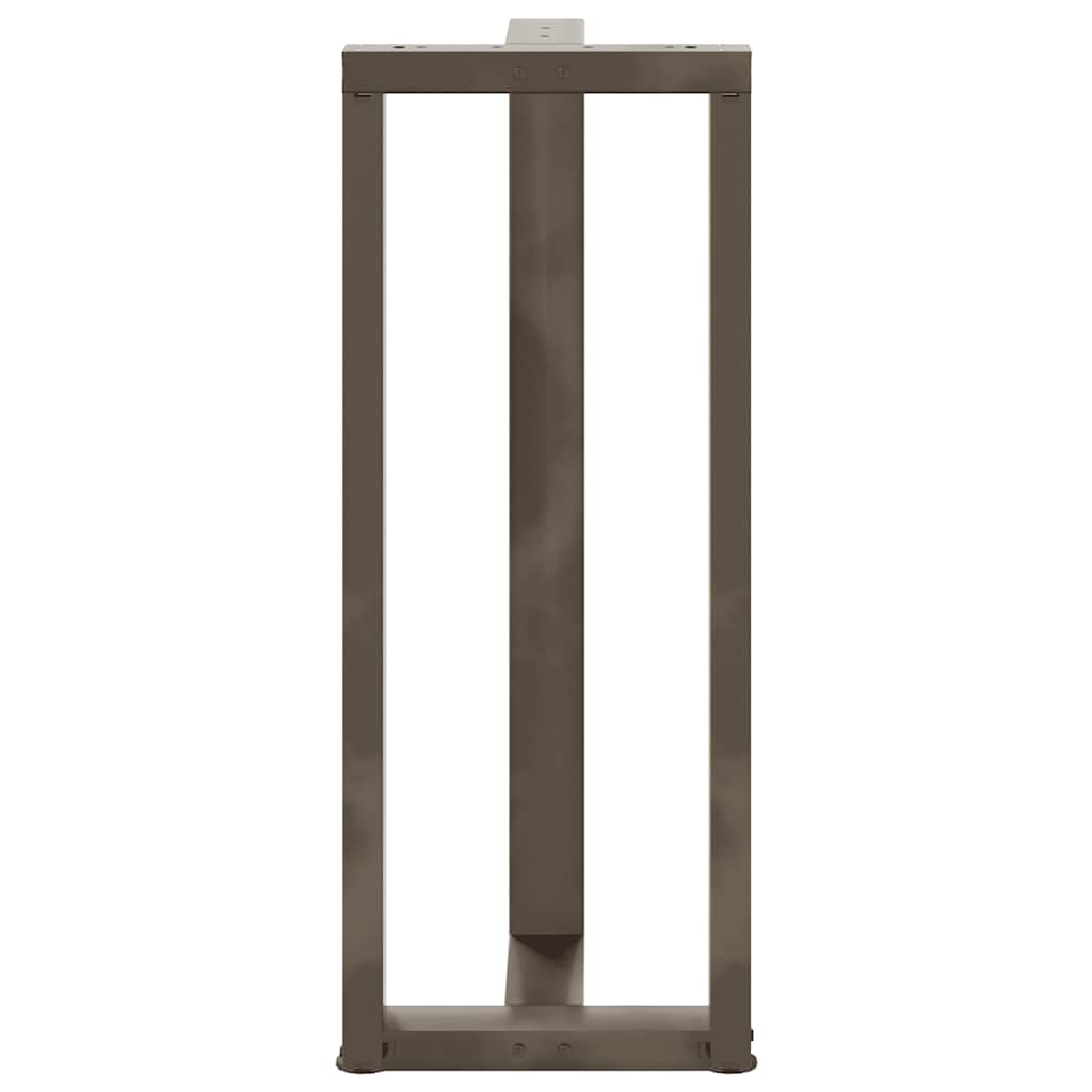 Gambe per tavolo da bar forma T 2 pz nere 40x35x(100-101) cm