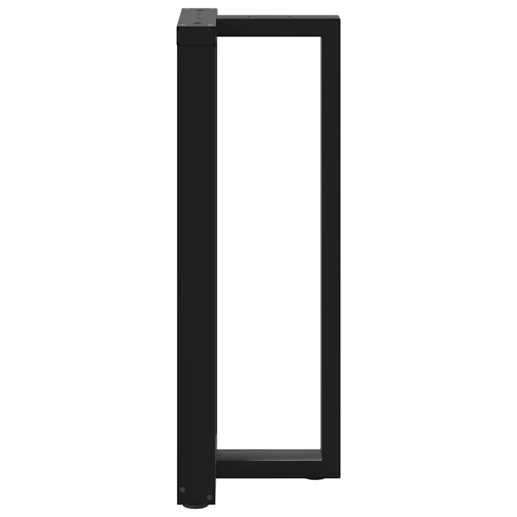 Gambe per tavolo da bar forma T 2 pz nere 50x35x(100-101) cm