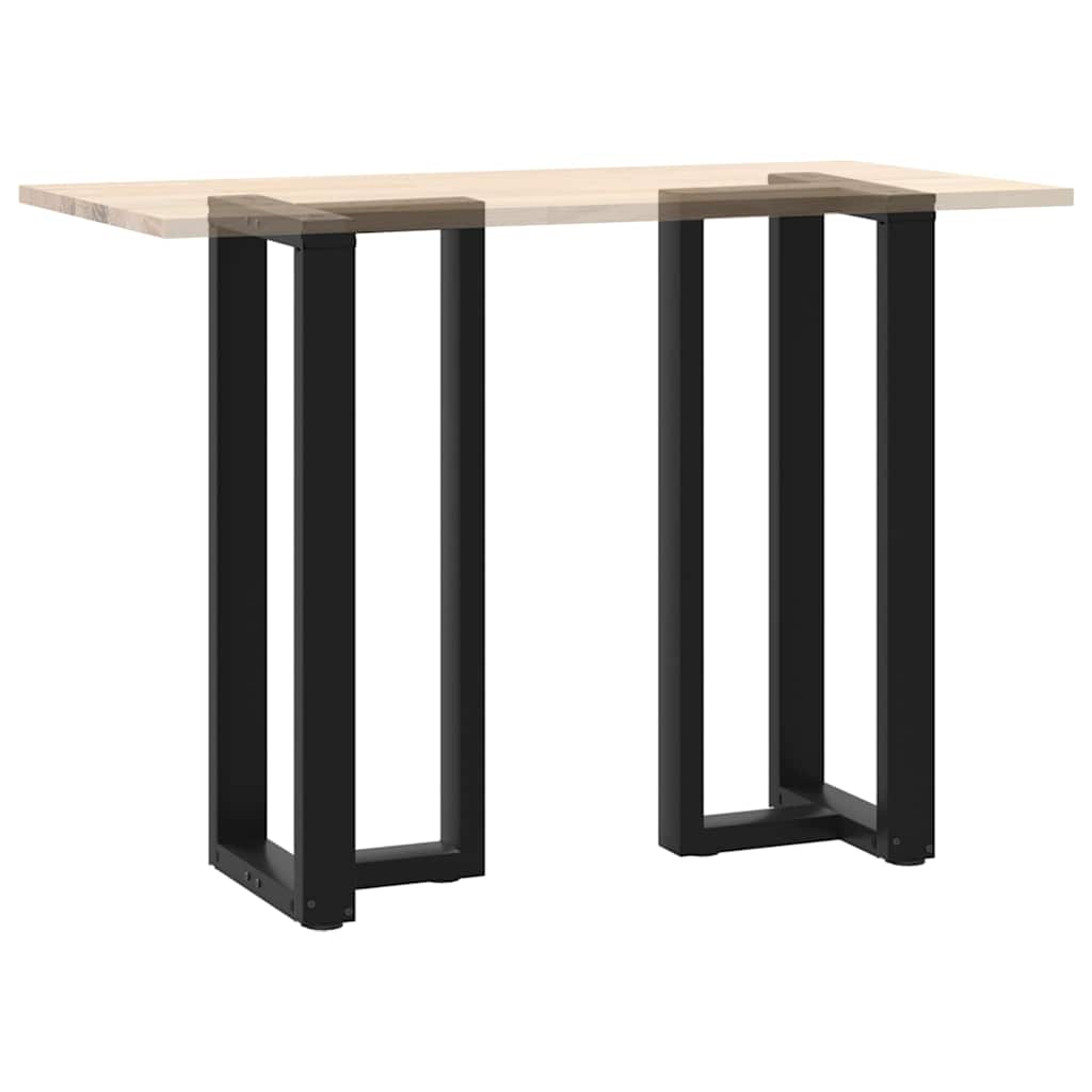 Gambe per tavolo da bar forma T 2 pz nere 50x35x(100-101) cm