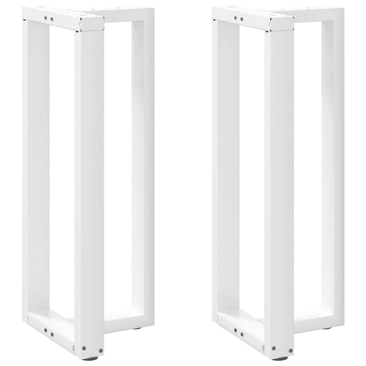 Gambe Tavolo Bar a Forma T 2pz bianco 50x35x(100-101)cm Acciaio - homemem39