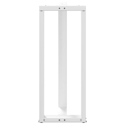 Gambe per tavolo da bar forma T 2 pz bianche 50x35x(100-101) cm
