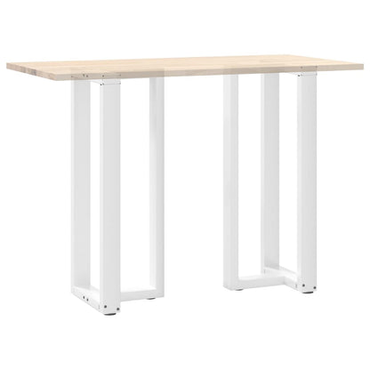 Gambe per tavolo da bar forma T 2 pz bianche 50x35x(100-101) cm