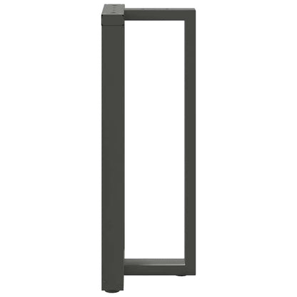 Gambe Tavolo Bar a T 2 pz Antracite 50x35x(100-101) cm Acciaio