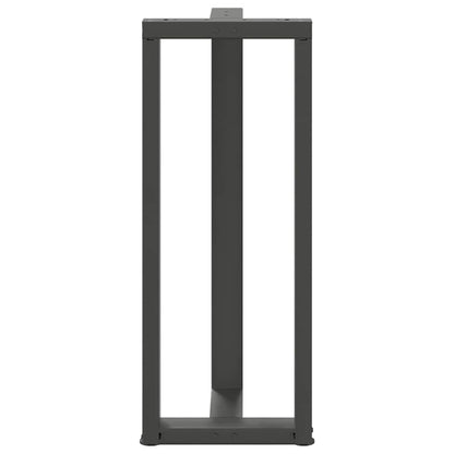 Gambe Tavolo Bar a T 2 pz Antracite 50x35x(100-101) cm Acciaio