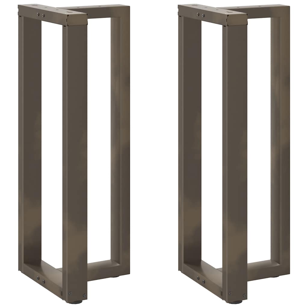 Gambe Tavolo Bar a T 2 pz Naturale 50x35x(100-101) cm Acciaio - homemem39
