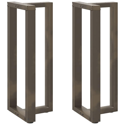 Gambe Tavolo Bar a T 2 pz Naturale 50x35x(100-101) cm Acciaio - homemem39