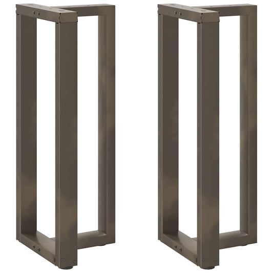 Gambe Tavolo Bar a T 2 pz Naturale 50x35x(100-101) cm Acciaio - homemem39