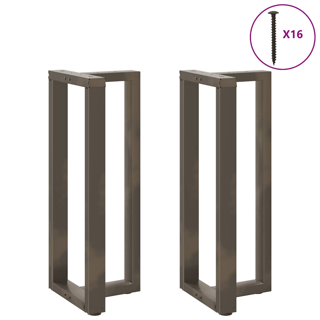 Gambe Tavolo Bar a T 2 pz Naturale 50x35x(100-101) cm Acciaio - homemem39