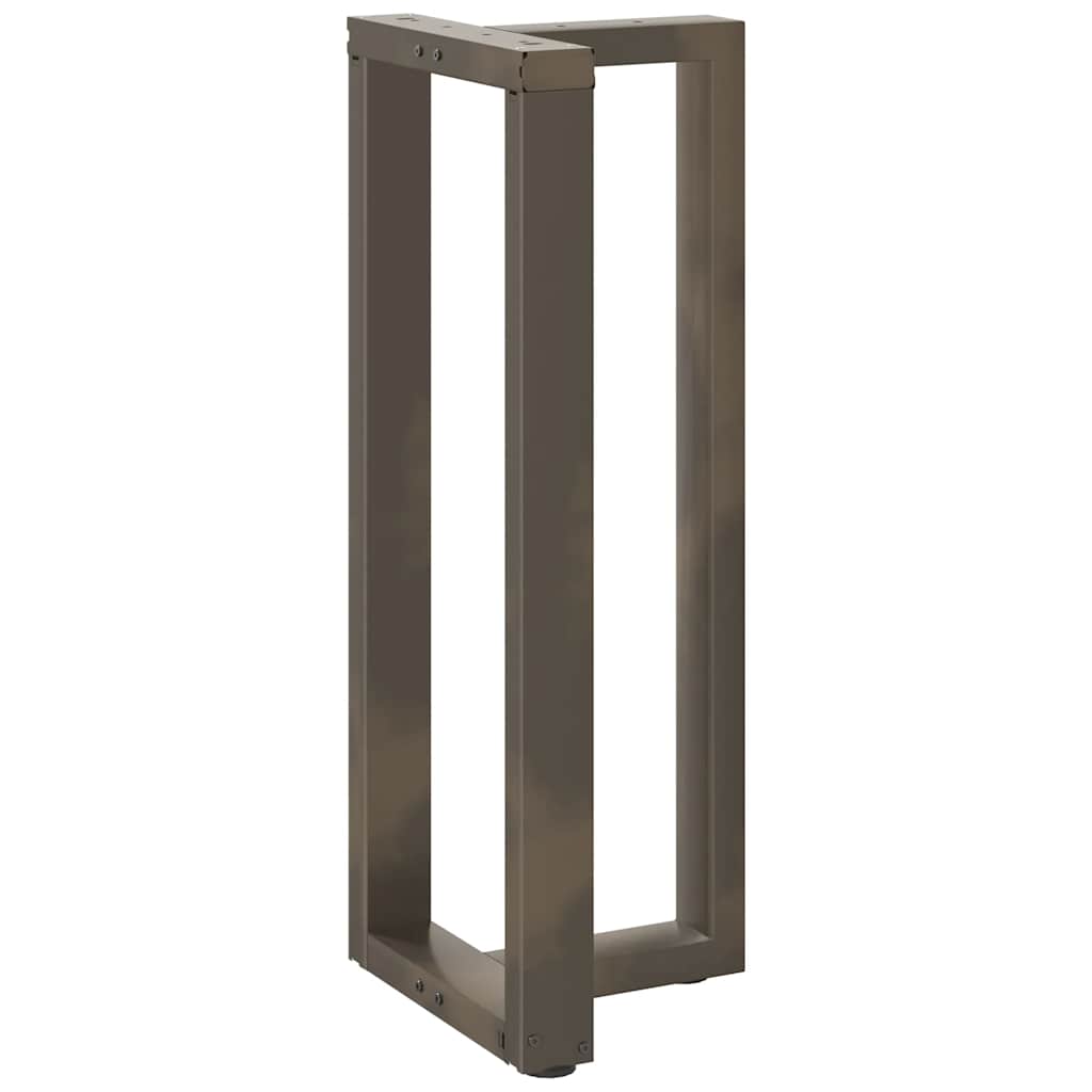 Gambe Tavolo Bar a T 2 pz Naturale 50x35x(100-101) cm Acciaio - homemem39