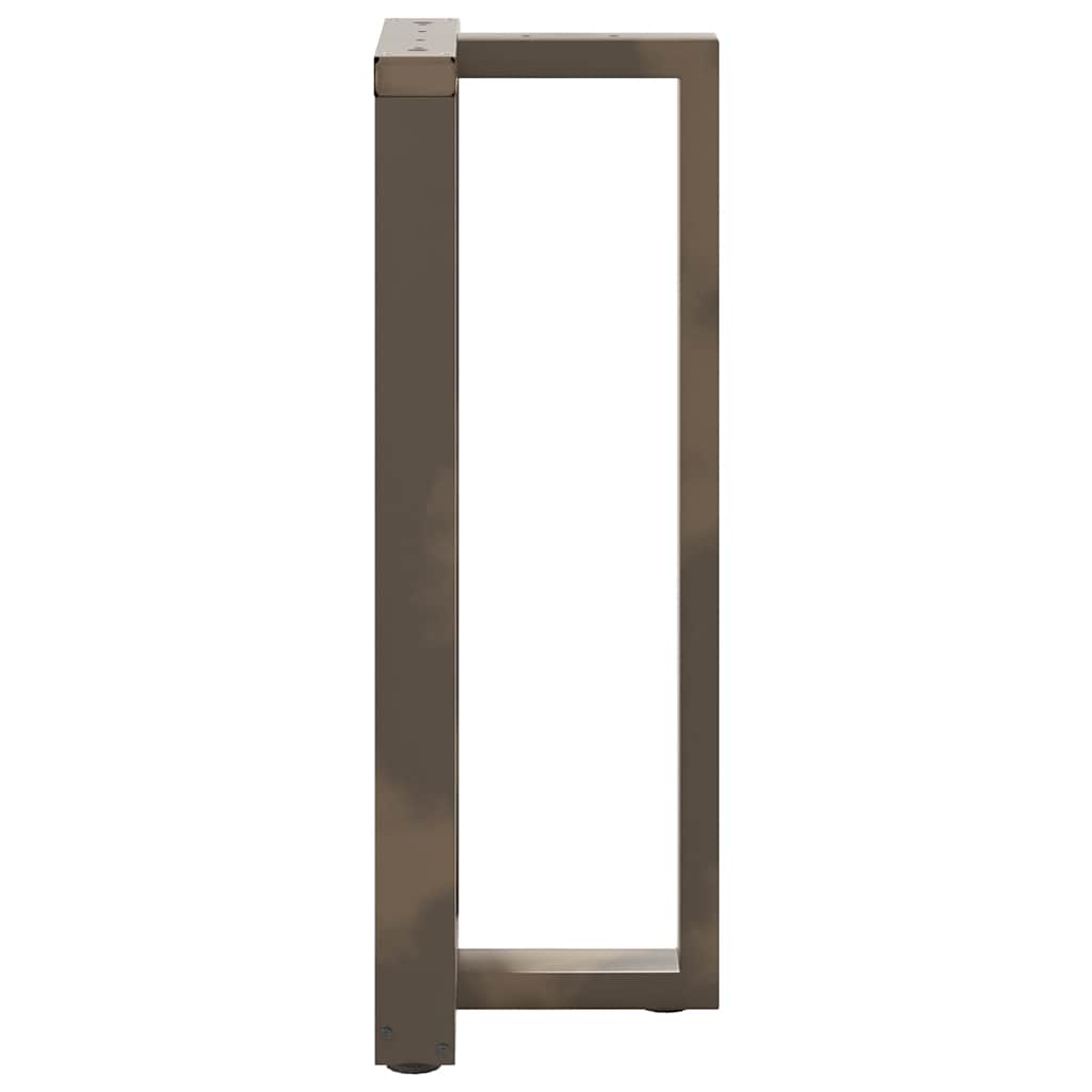 Gambe Tavolo Bar a T 2 pz Naturale 50x35x(100-101) cm Acciaio - homemem39