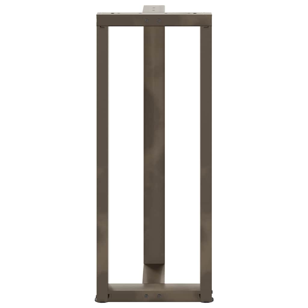 Gambe Tavolo Bar a T 2 pz Naturale 50x35x(100-101) cm Acciaio - homemem39