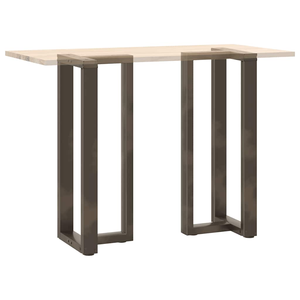 Gambe Tavolo Bar a T 2 pz Naturale 50x35x(100-101) cm Acciaio - homemem39