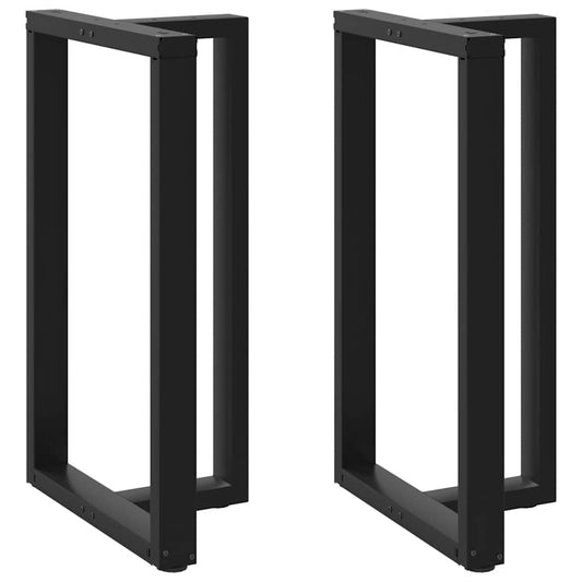 Gambe Tavolo Bar a Forma T 2 pz Nero 60x35x(100-101) cm Acciaio - homemem39
