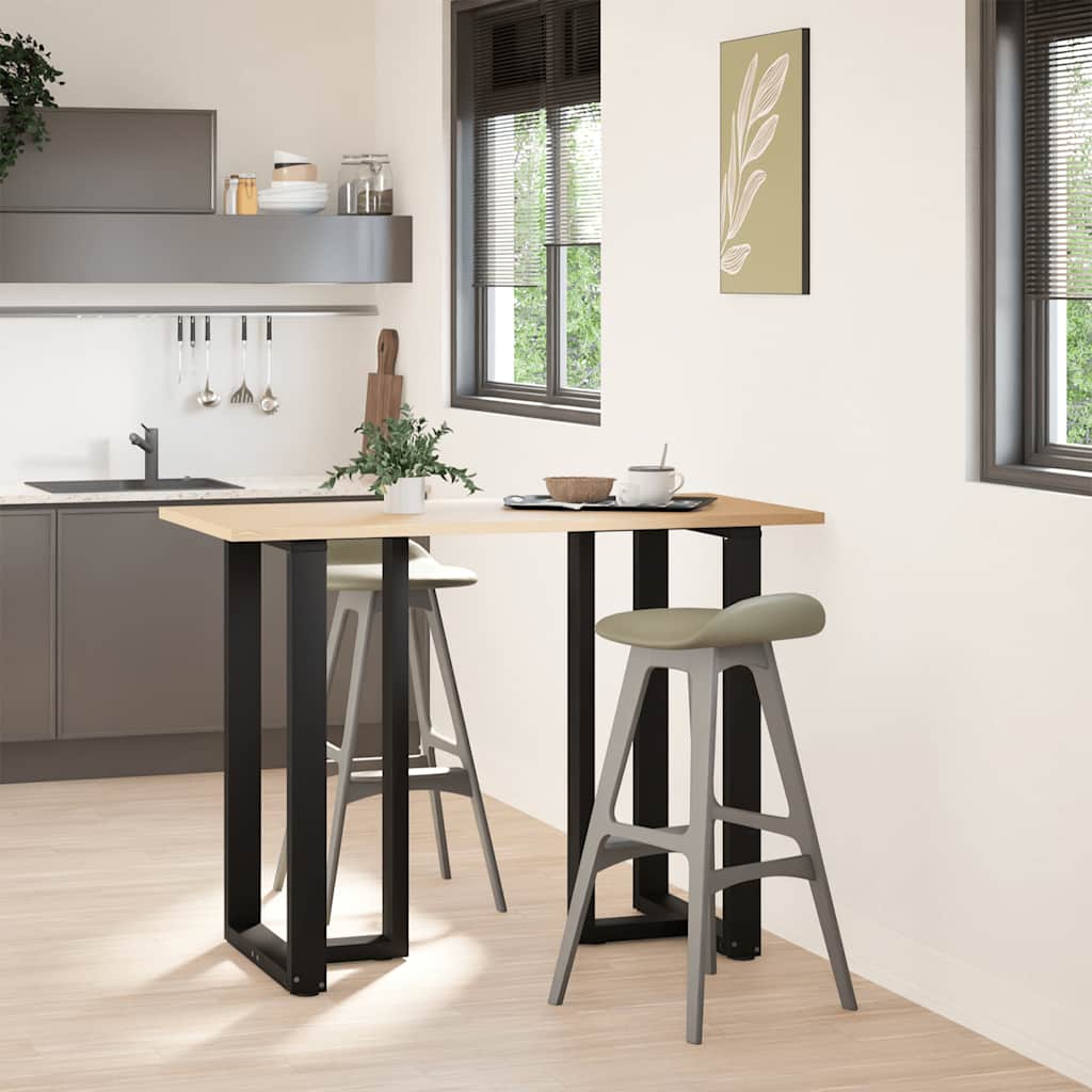 Gambe Tavolo Bar a Forma T 2 pz Nero 60x35x(100-101) cm Acciaio - homemem39